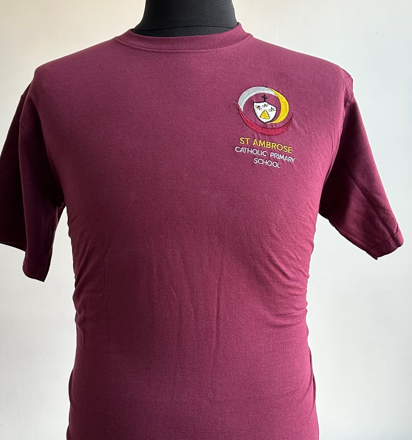 St Ambrose Burgundy Tshirt